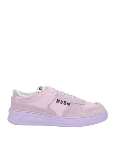 MSGM MSGM FANTASTIC GREEN MAN SNEAKERS LILAC SIZE 9 LEATHER