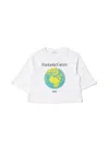 Msgm "fantastic Green" T-shirt In White