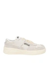 Msgm Fantastic Green Woman Sneakers Grey Size 8 Leather In Grey