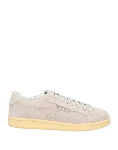 Msgm Fantastic Green Woman Sneakers Grey Size 8 Leather