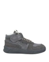 Msgm Fantastic Green Woman Sneakers Lead Size 7 Leather In Grey