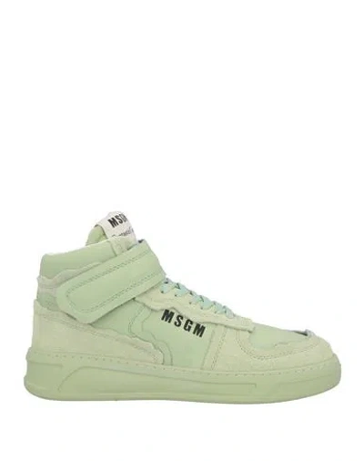 Msgm Fantastic Green Woman Sneakers Light Green Size 6 Leather
