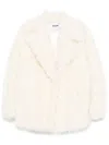 Msgm Faux-fur Coat In White
