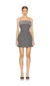 Msgm Faux Fur Dress In Grey