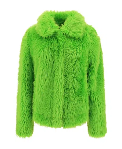 MSGM MSGM FAUX-FUR ZIPPED COAT
