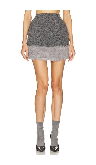 MSGM FAUX FUR SKIRT