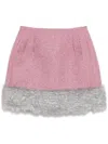 Msgm Faux-fur Skirt In Rosa
