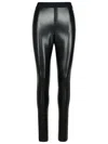Msgm Polyester Leggings Featuring Elastic Waistband In Black