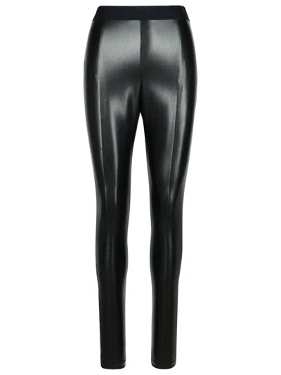 Msgm Black Polyester Leggings