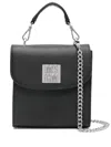 Msgm Faux-leather Shoulder Bag In Black