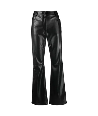 Msgm Faux-leather Straight-leg Trousers