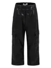 Msgm Black Trousers For Girl With Logo In Black