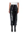 Msgm Faux-leather Zipped Midi Skirt In Black