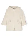 Msgm Faux-shearling Hooded Jacket In Neutrals