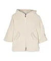 Msgm Faux-shearling Hooded Jacket In Nude
