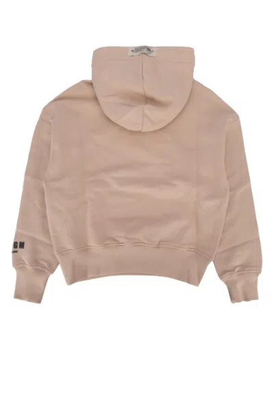 Msgm Kids' Felpa In Beige