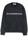 Msgm Crew Neck Long Sleeve Printed Sweatshirt In Gray