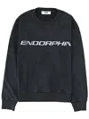 Msgm Crew Neck Long Sleeve Printed Sweatshirt In Black