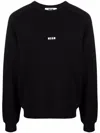 MSGM COTTON CREWNECK SWEATSHIRT WITH PRINTED LOGO