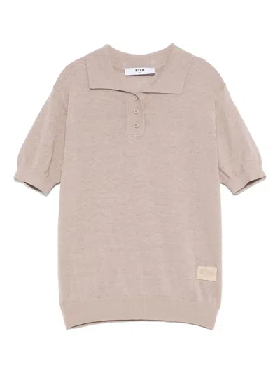 MSGM FINE-KNIT POLO SHIRT