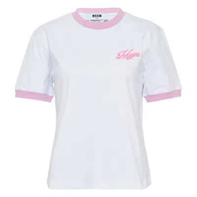 Msgm Fitted Tee In White