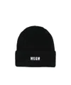 Msgm Beanie Hat In Black