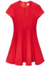 Msgm Flared Mini Dress In Red