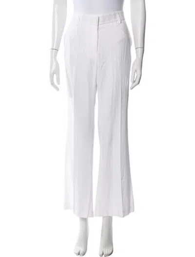Pre-owned Msgm Flared Pants In White