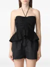 Msgm Flared Top In Black