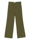 Msgm Flared Trousers In Green