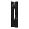 Msgm Flared Trousers With Shiny Finish And Welt Pockets In Black