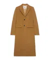 Msgm Notched-lapel Button-fastening Coat In Brown