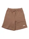 Msgm Fleece Bermuda Boy In Brown