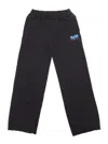 Msgm Fleece Pants Boy Nero/black In Black