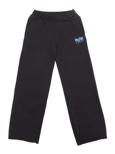 MSGM FLEECE PANTS BOY NERO/BLACK