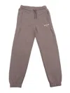Msgm Fleece Pants Unisex Tortora In Gray