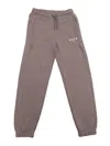 Msgm Fleece Pants Unisex Tortora In Grey