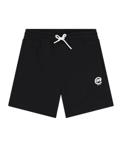 Msgm Fleece Shorts In Black