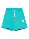 Msgm Fleece Shorts In Blue