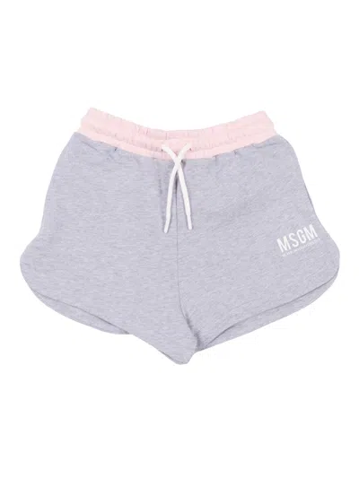 Msgm Fleece Shorts Girl In Purple
