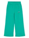 Msgm Fleece Track Pants In Green