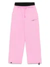 Msgm Fleece Track Pants In Pink