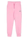 Msgm Fleece Track Pants In Pink
