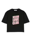 Msgm T-shirt Mit Beflocktem Logo In Schwarz