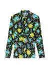 Msgm Floral Collared Shirt In Multi
