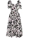 Msgm Woman Midi Dress Black Size 4 Cotton In Black