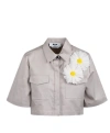 MSGM MSGM FLORAL DETAILED CROPPED SHIRT