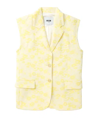 Msgm Floral Jacquard Vest