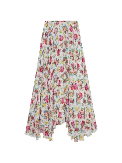 Msgm Floral Maxi Skirt In Multi
