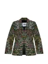 Msgm Floral-pattern Single-breasted Blazer In Multi